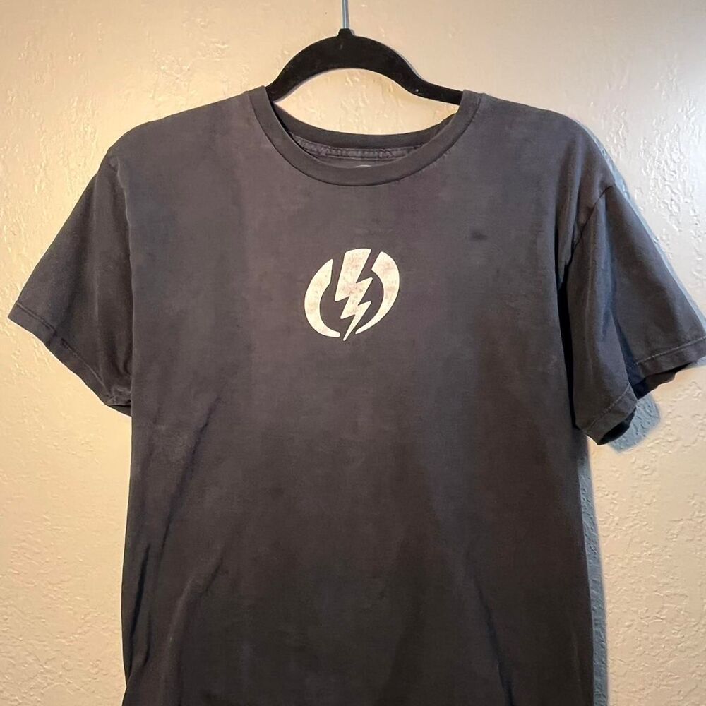 Electric Men's Black and Grey T-shirt Lightning McQueen Cars Y2K Vintage